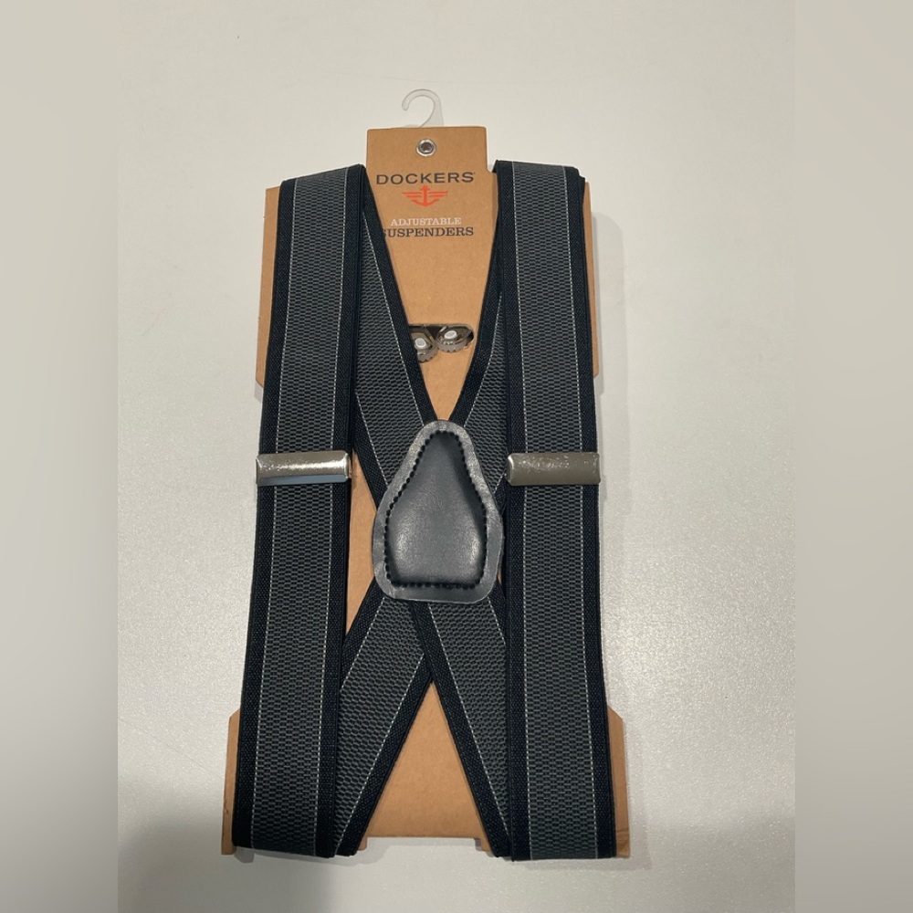 🪴NWT Dockers Black Adjustable Suspenders